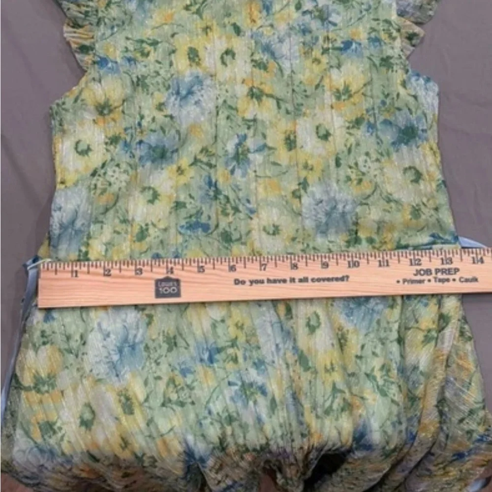 New Floral Flowy Green Handkerchief Dress Girls Size‎ 16 Easter Large Spring